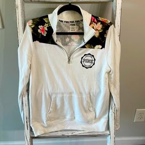 PINK Quarter Zip Long Sleeve Top